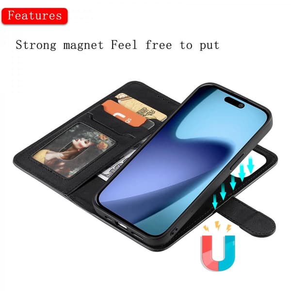 Läder Magnetfodral iPhone Air Svart