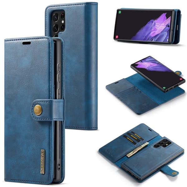 DG.MING 2-in-1 Magnet Wallet Samsung Galaxy S26 Ultra Blue