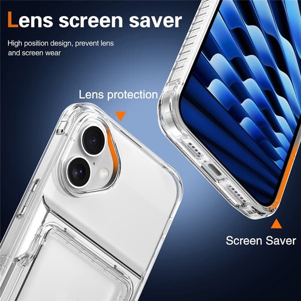 Skal Kortfack Kickstand iPhone 17 Transparent