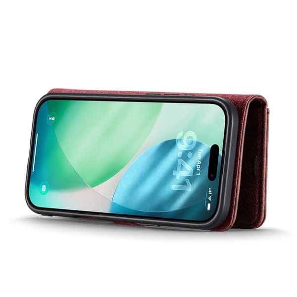 DG.MING 2-in-1 Magnet Wallet iPhone Air Red