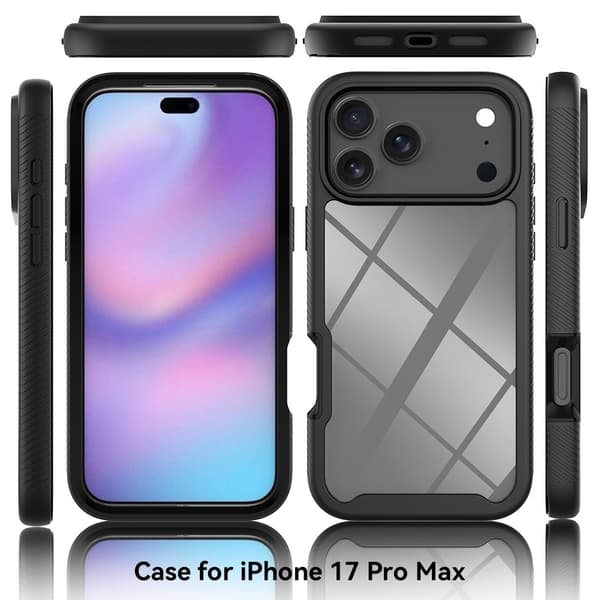 All-Round Protection Case iPhone 17 Pro Max Svart