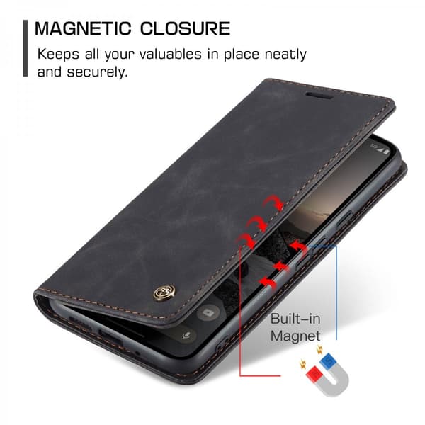 CaseMe Slim Plånboksfodral Google Pixel 10 Svart