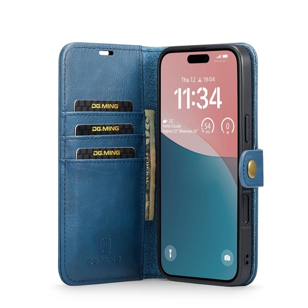 DG.MING 2-in-1 Magnet Wallet iPhone 17 Blue
