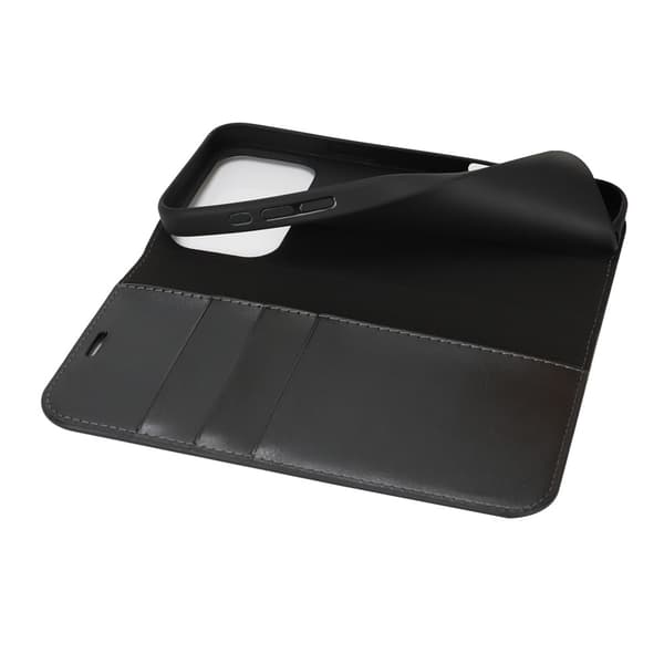 Mobilfodral iPhone 17 Pro Max Äkta Läder Svart