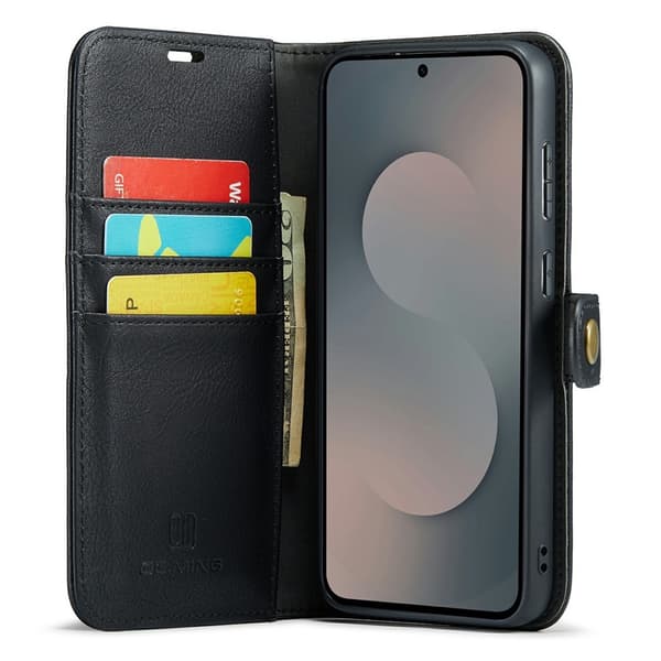 DG.MING 2-in-1 Magnet Wallet Samsung Galaxy S25 FE Black