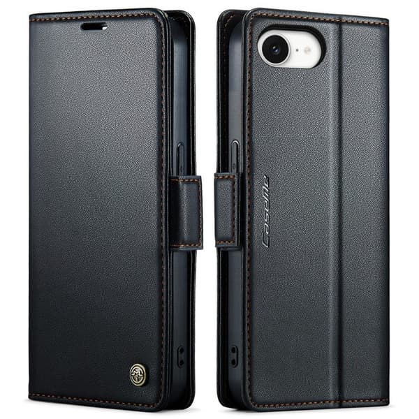 CaseMe Slim Plånboksfodral RFID-skydd iPhone 16e Svart