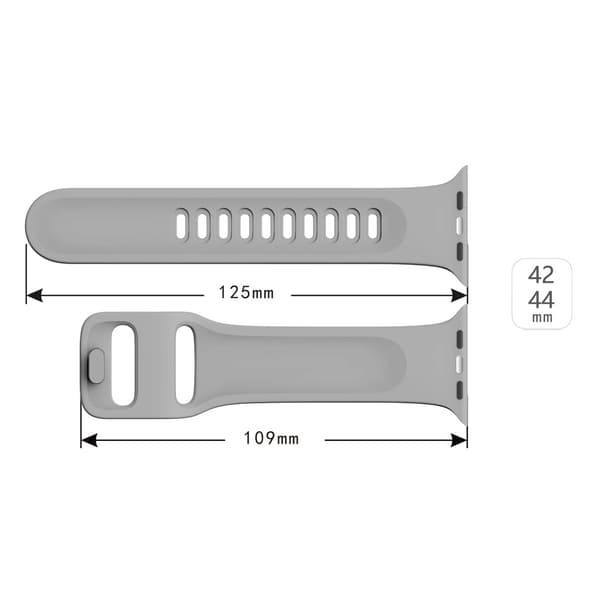 Silicone Band Apple Watch Series 11 46mm Grey