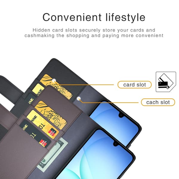 Äkta Läderfodral Samsung Galaxy A17 Brun
