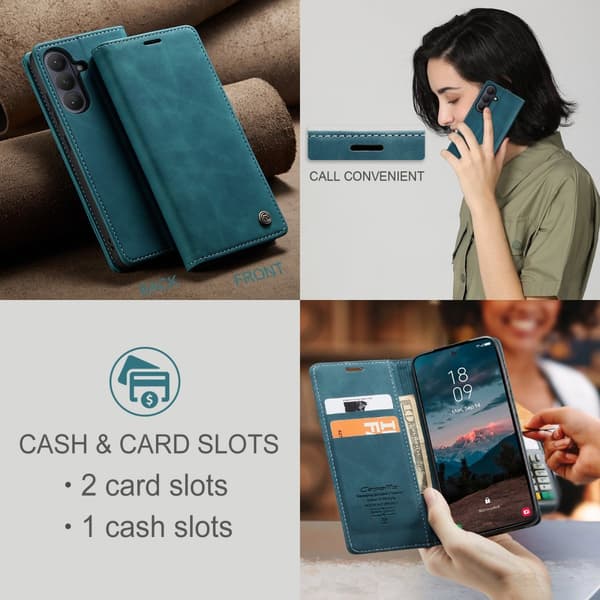 CaseMe Slim Plånboksfodral Samsung Galaxy S26 Plus Blå