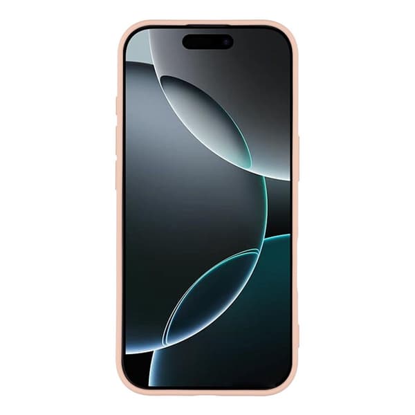Silikonskydd till iPhone 18 Pro med ringhållare och rem Rosa