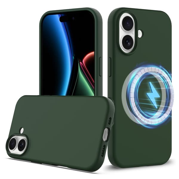 MagSafe Silikonskal iPhone 17 Mörkgrön