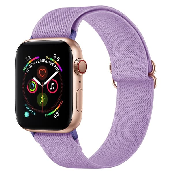 Elastiskt Nylonarmband Apple Watch Ultra 3 49mm Lila
