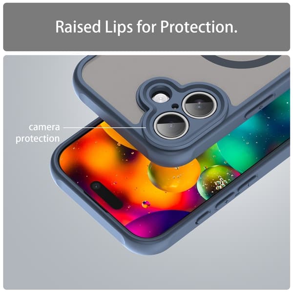 Magnetic Hybrid Skal iPhone 17 Frosted Blue