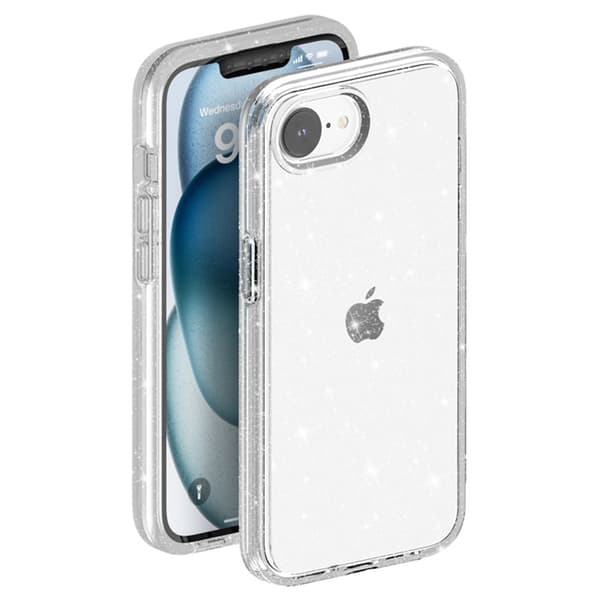 iPhone 16e Skal Glitter Transparent