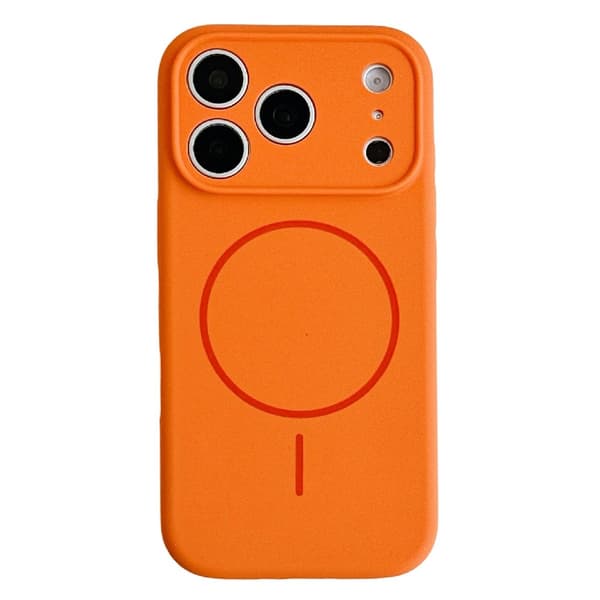 Silikonskal stöttåligt till iPhone 18 Pro Max MagSafe Orange