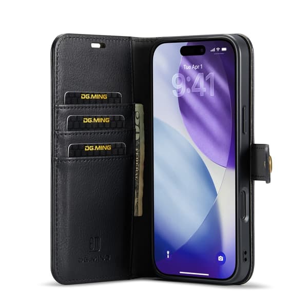 DG.MING 2-in-1 Magnet Wallet iPhone 17 Pro Black