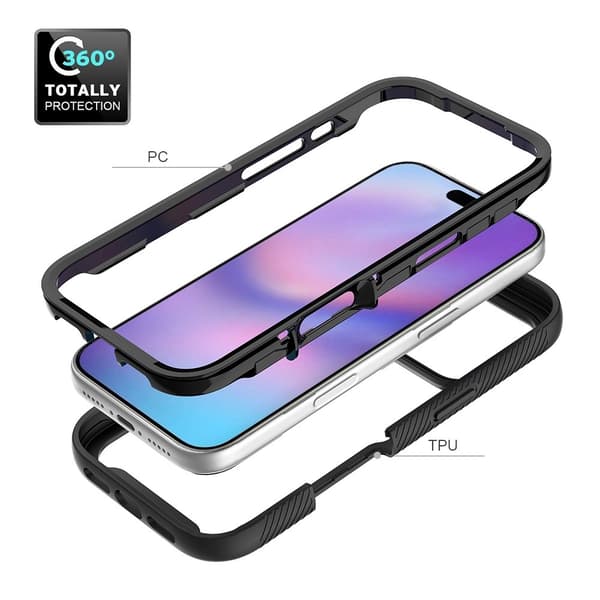All-Round Protection Case iPhone 17 Pro Svart