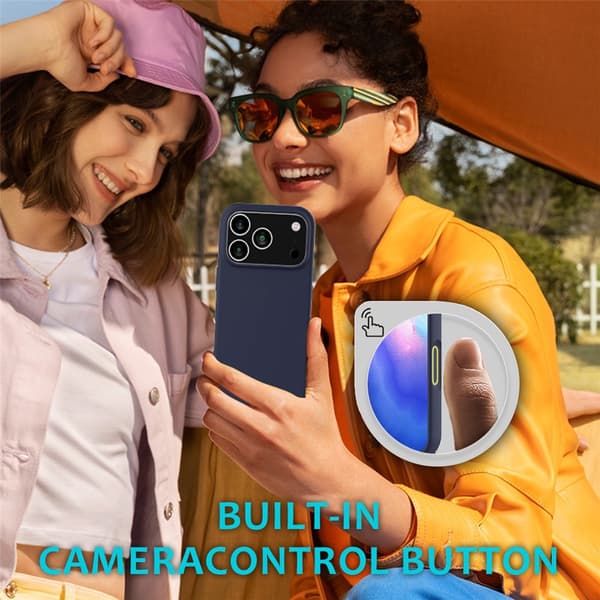 Silikonskal till iPhone 18 Pro Max stöttåligt Midnattsblå