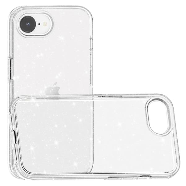 iPhone 16e Skal Glitter Transparent