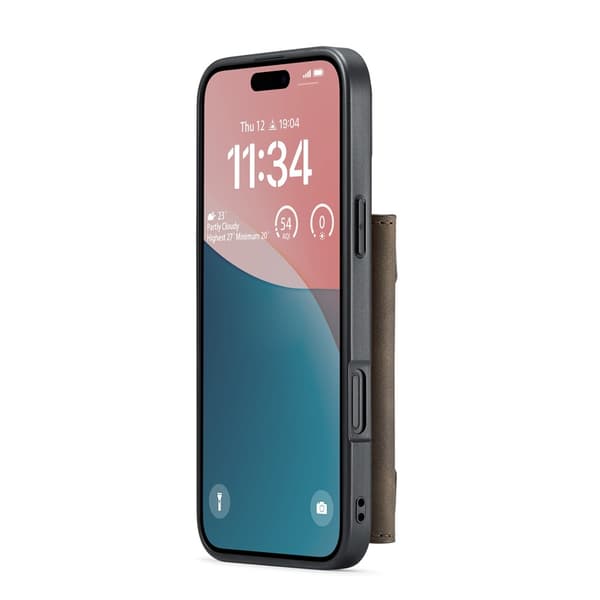 DG.MING 2 in 1 Magnetic Card Slot Case iPhone 17 Brown