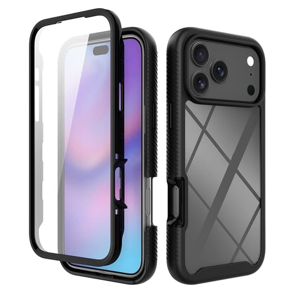360 Full Cover Edge Case iPhone 17 Pro Max Black