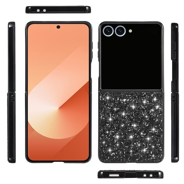 Mobilskal med glitter Samsung Galaxy Z Flip 8 Roséguld