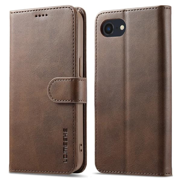 LC.IMEEKE Plånboksfodral iPhone 16e Brun