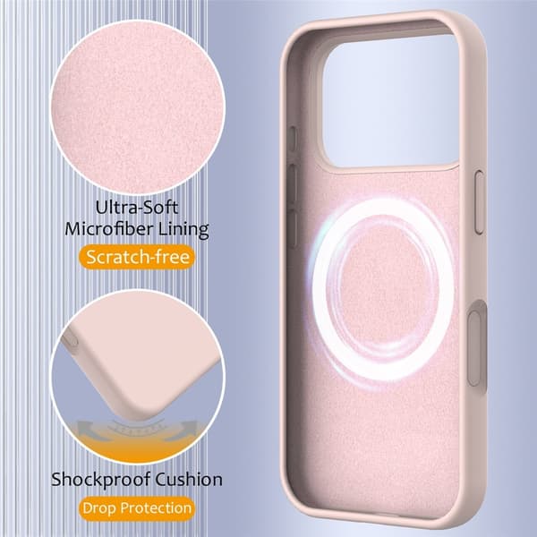 MagSafe Silikonskal iPhone 17 Pro Rosa