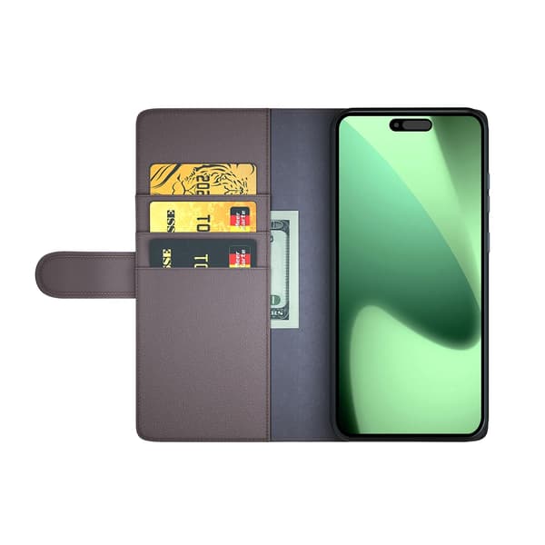 Äkta Läderfodral iPhone 17 Pro Brun