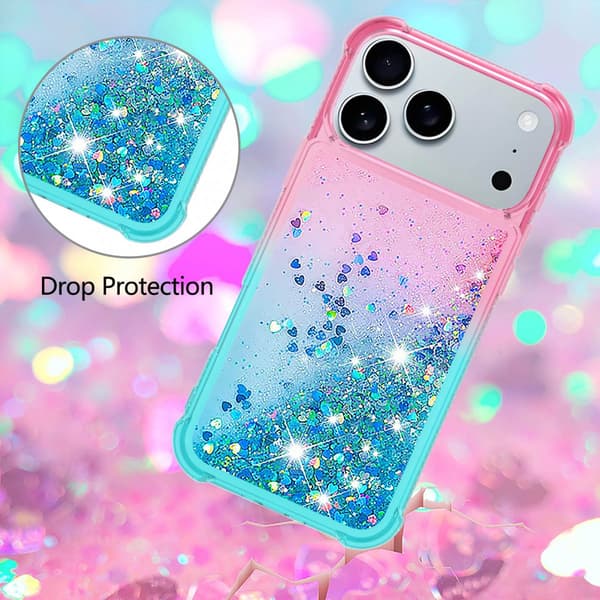 Mobilskal Glitter till iPhone 18 Pro Max Ljusblå