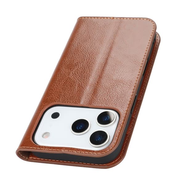 Mobilfodral iPhone 17 Pro Äkta Läder Brun