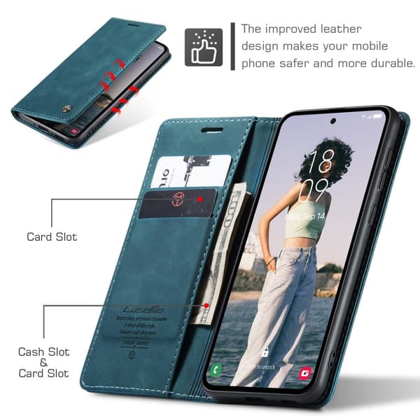 CaseMe Slim Plånboksfodral Samsung Galaxy A36 Blå