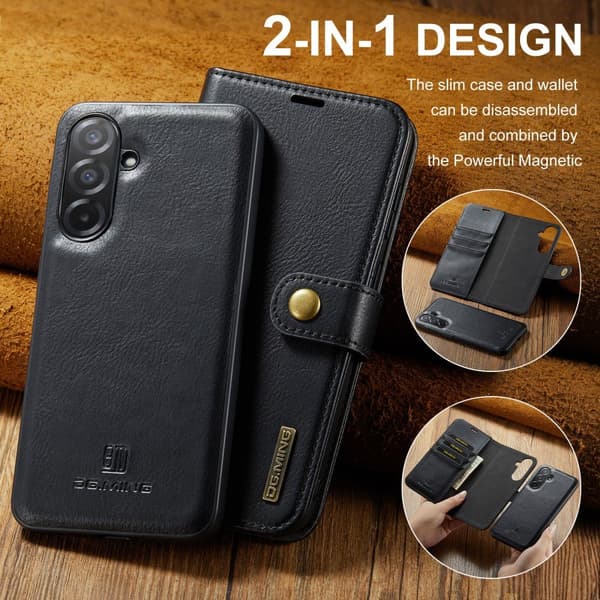 DG.MING 2-in-1 Magnet Wallet Samsung Galaxy A26 Black