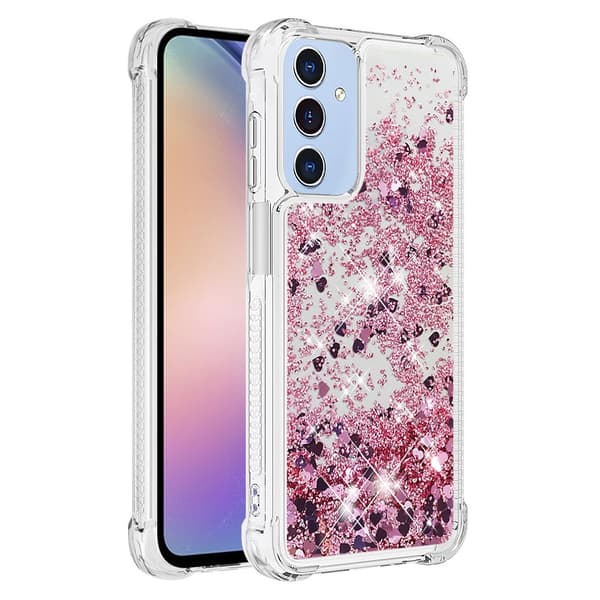 Glitter Bling TPU Case Samsung Galaxy A17 Roséguld