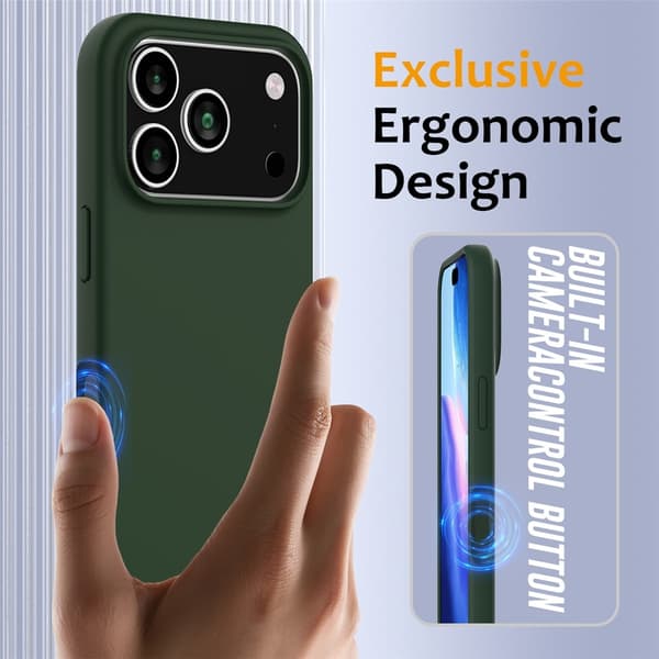 MagSafe Silikonskal iPhone 17 Pro Mörkgrön