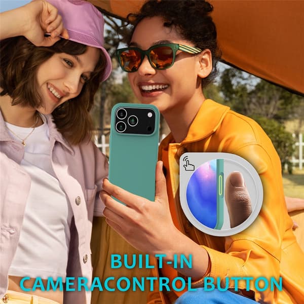Silikonskal till iPhone 18 Pro Max stöttåligt Mörkgrön