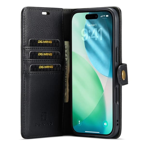DG.MING 2-in-1 Magnet Wallet iPhone Air Black
