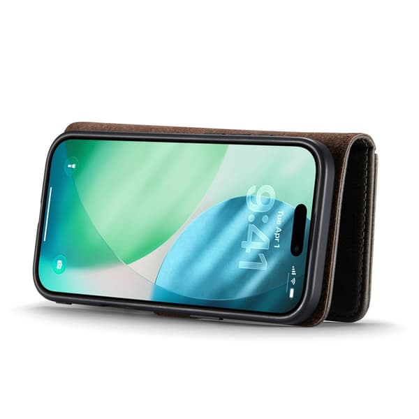 DG.MING 2-in-1 Magnet Wallet iPhone Air Brown