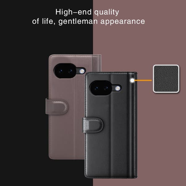 Äkta Läderfodral Google Pixel 10a Svart