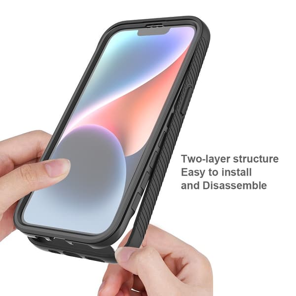 360 Full Cover Edge Case iPhone 16e Black