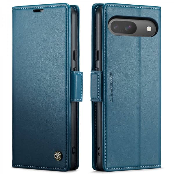 CaseMe Slim Plånboksfodral RFID-skydd Google Pixel 10 Pro Blå