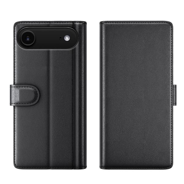Äkta Läderfodral iPhone Air Svart