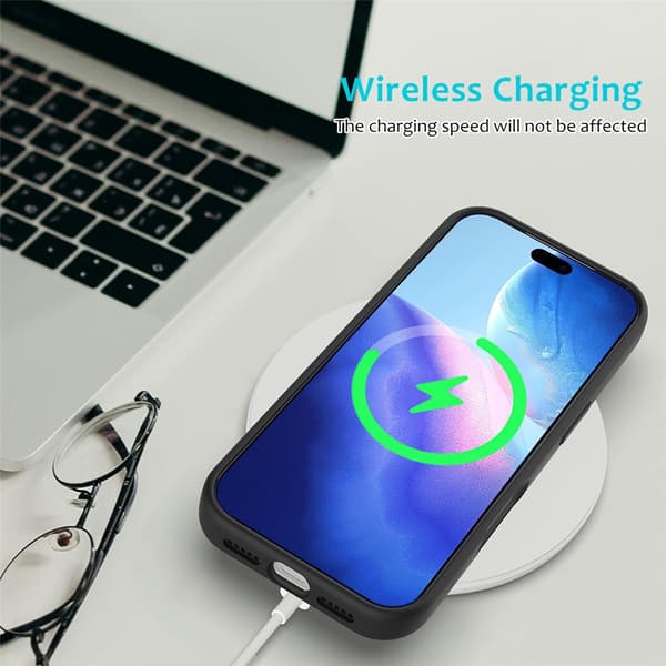Silikonskal till iPhone 18 Pro Max stöttåligt Svart