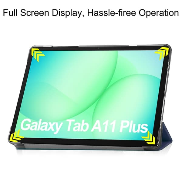Samsung Galaxy Tab A11 Plus Fodral Tri-fold Blå