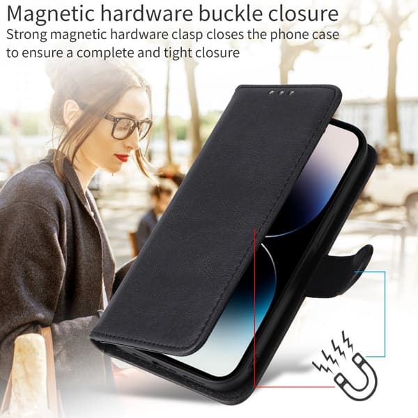 Läder Magnetfodral iPhone Air Svart