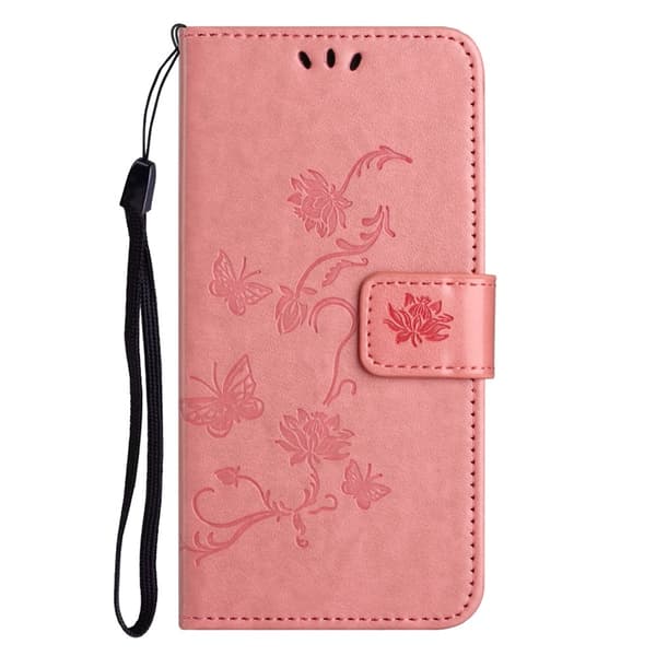 Läderfodral Fjärilar Google Pixel 10a Rosa