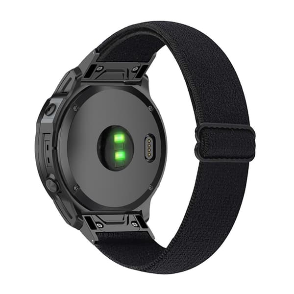 Elastiskt Nylonarmband Garmin Fenix 8 47mm Svart