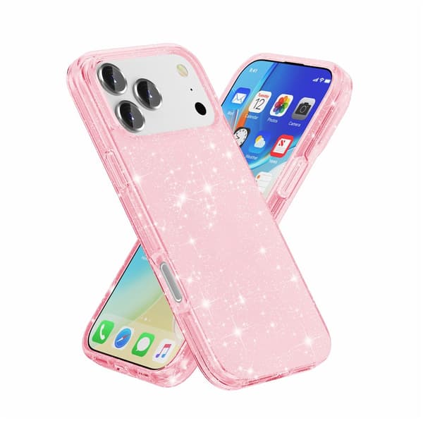 Mobilskal Glitter till iPhone 18 Pro Rosa