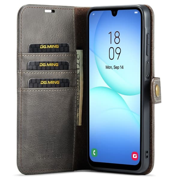 DG.MING 2-in-1 Magnet Wallet Samsung Galaxy A17 Brown