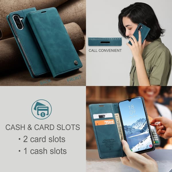 CaseMe Slim Plånboksfodral Samsung Galaxy A17 Blå
